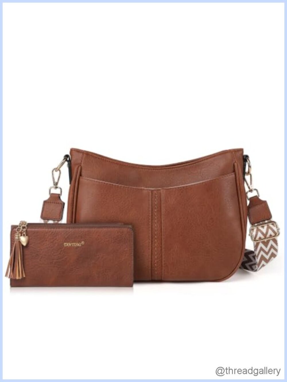 PU Leather Crossbody Bag for Women Adjustable Strap Shoulder Purse